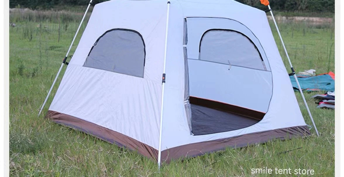 Cheap Goat Tents Outdoor Hydraulic Automatic 4 6 Air defense Rainstorm Double Camping Tent Camping Is Prevented Bask In Tents   
